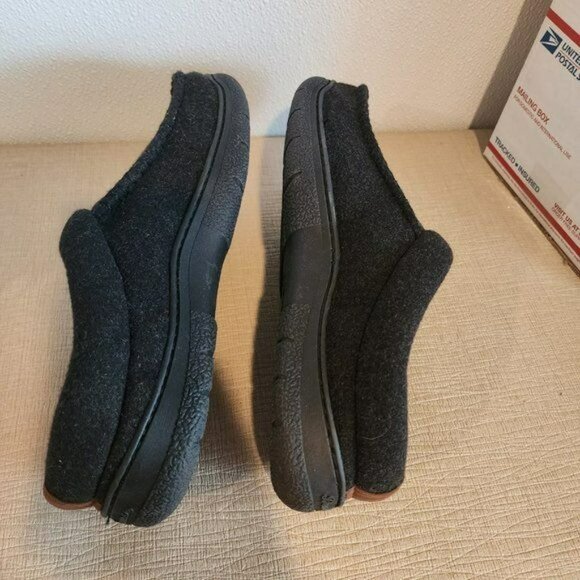 Dearfoams Men's Clog Style Memory Foam Slippers Wool Blend L - Picture 3 of 5